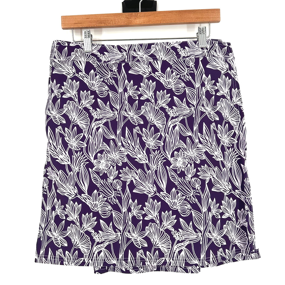 Ripskirt Wrap Floral Skirt Size Large Length 2 Beach Resort Wear Tropical Purple